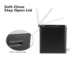 15L/4 Gallon Rectangular Step Trash Can Stainless Steel Garbage Can with Removable Inner 43978511