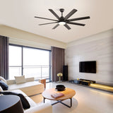 66 Inch Modern Ceiling Fan With Dimmable Led Light 8 ABS Blades Smart Remote Control Reversible DC 22648574