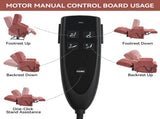 Dual Motor Heat Massage Infinite Position Up to 350 LBS Electric Power Lift Recliners with 15214958