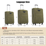 Softside Luggage Expandable 3 Piece Set Suitcase with Duffel Bag Upright Spinner Softshell N732P201004Y