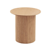 17.71 inch Round Fluted Side Table Circle Small Accent Table for Living Room Mid Century Circle W876P198964
