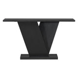 Mirod Console Table with Natural Wood Veneer,V-Base Design for Classic Versatility ,Perfect for N760P237962B