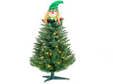 3ft 129 Branches with Santa Claus Decoration PVC Branch Iron Bracket Christmas Tree Green 57400666
