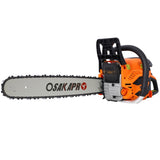 62CC Gas Powered Chainsaw, 2-Cycle Petrol Handheld Cordless Chain Saw, Gasoline Gas Chainsaws for W465P209768