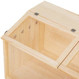Middle Transparent Wooden Hamster Cage, Small Animal Habitat Hutch for Large Siberian W2181P156758