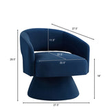 Modern Swivel Barrel Chair, Upholstered Velvet Round Accent Chairs,360 Degree Comfy Swivel Chair W2186P178774