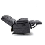 ZNTS Large Manual Recliner Chair in Fabric for Living Room, Gray 54543281