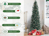 7FT Green Artificial Christmas Tree - 351 Lush Tips, 41 Realistic Pine Cones, Foldable Metal Stand 83960671