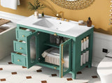 36-inch Bathroom Vanity 2 Soft Close Doors, Solid Wood Frame Modern Bathroom Storage Cabinet N710P223192F
