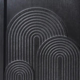 Modern Black Wood Storage Cabinet, 31in Accent Cabinet with Embossed Door for Living Room, Bedroom, W2729P239176