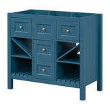 36'' Bathroom Vanityout Sink, Solid Wood Frame Bathroom Storage Cabinet, Freestanding Vanity N710P175425C