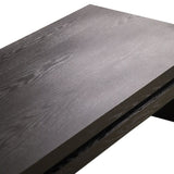 Modern Coffee Table, Black Wooden Coffee Table, Rectangle Cocktail Tea Table for Living Room, 47.6" W2729P198990