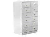 White matte finish particleboard with melamine veneer, 66*40*131cm, 52 drawer cabinet, matte gold 66443216