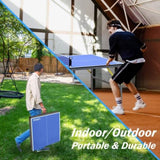 ZNTS 6ft Mid-Size Table Tennis Table Foldable & Portable Ping Pong Table Set for Indoor & Outdoor Games 46556883