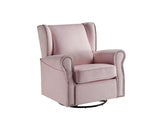 Tamaki Pink Fabric Glider Chair with Swivel B2726P242562