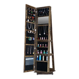 ZNTS Full Length Mirror 360&deg; Swivel Jewelry Cabinet W2512P232468