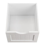 Single Door Bathroom Storage Cabinet with 4 Drawers White 06676375