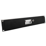 ZNTS 19" 2U Steel Plate DJ Drawer Equipment Cabinet with Keys Black 19646401