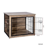 Dog Crate Furniture , Wooden Dog Crate with Double Doors, Dog Furniture, Indoor Dog Kennel, W331P225793