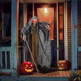 5.3ft Witch with Crutch Halloween Standing Decoration 94364188