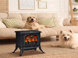 Freestanding Electric Fireplace Heater Realistic Log Flame Effect for Home Decor & Heating 47060231