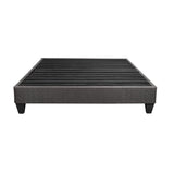 Contemporary 14 in. Platform Mattress Foundation, King Size Upholstered Bed Frame Base, Dark Gray B011P203586