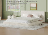 AirFrame Queen Bed Frame with adjustable Sliding Side Table, 8.7'' Cloud Upholstered Sponge Cushion, 77210047