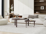 360 degree Rotatable modern Coffee Table for Living Room, solid wood legs with simply assemble W2899P372755