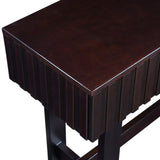 52 inch Sofa Table with Storage Drawers, Mid Century Farmhouse Fluted Console Table with Solid Wood W1202P227362