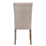 Cream and Weathered Oak Tight Back Parson Chairs B062P182741