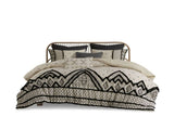 3 Piece Cotton and Flax Linen Blend Comforter Set Natural Full/Queen B03596414