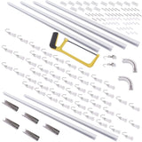 12-18 ft Set Room Divider Ceiling Curtain Set Curtain Rail System Room divider Ceiling 85382334