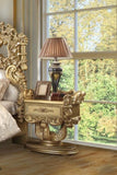 Gold 1-Drawer Nightstand B062P215396