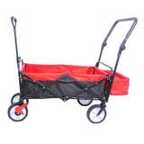 ZNTS folding wagon Collapsible Outdoor Utility Wagon, Heavy Duty Folding Garden Portable Hand Cart, Drink W22778822