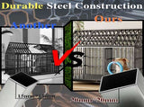 55" Heavy Duty Dog Crate Large Dog cage Strong Metal Dog Kennels and Crates for Large Dogs with 4 W206P453115