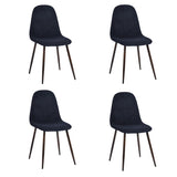 ZNTS Set of 4 Scandinavian velvet chairs -Dark Blue W131470747