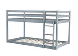 Solid Wooden , Solid Rubber Wooden Twin over Twin Loft Bed with Ladder ,Upper and Bottom Bed W504P191644
