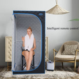 Portable Black Full Size Steam Sauna tentPersonal Home Spa, with Steam Generator, Remote Control, W782109843