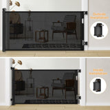 2-Pack Retractable Baby Gate, Mesh Dog Gate for Doorways, Extends up to 55" Wide, 33" Tall Child T3210P293757