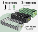 6x3x1ft Galvanized Raised Garden Bed, Outdoor Planter Garden Boxes Large Metal Planter Box for W1859P197882