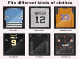 24" x 32" Jersey Frame Display Case, UV-Resistant Jersey Shadow Box with 2 Keys, Hanger, Black 22005560