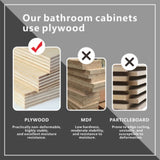 U093-Dalia30F-107 30" Freestanding & Wall Mounted Light Wood Bathroom Vanity with Ceramic Sink , W1865P207292