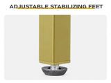 94.49"x7.87"x31.10" Extra Long Console Table, MDF Melamine Veneer & Iron Frame with Power Outlet, 83188920