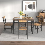 Dining Table Set for 4, Wood Kitchen Table with Chairs Dinning Table Set for Kitchen & Dining Room, W2129P309909