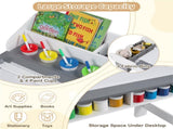 Kids Art Table & Chair Set with Replaceable Paper Roll, Large Storage Toddler Activity Desk 49561871