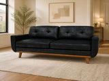 65-inch Modern Minimalist Two-Seater Sofa, featuring breathable Foil fabric and solid wood legs W5568P478823