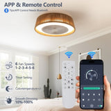 (Same as W1340137055/L10003) Bohemian style LED Dimmable Ceiling Light With Built-In Fan - Remote W1340P209774