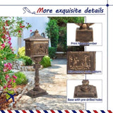 ZNTS Polar Aurora Mailbox Cast Aluminum Bronze Mail Box Postal Box Security Heavy Duty New W2505P151720