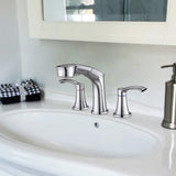 Widespread Pull Out Sprayer Bathroom Faucet, 2-handle Bathroom Sink Faucet W1224P184845