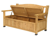 44inch Cedar Yard Storage Box With Backrest Armrest Bright Yellow 23746318